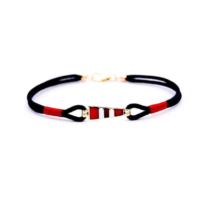 Bracciale Cordino Bandiera Smalto Oro-Bracciali-Giovepluvio- [SKU] -Gioielleria Granarelli