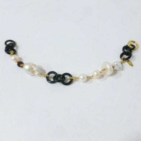 Bracciale Corno e Perle-Bracciali-AMLÈ-Gioielleria Granarelli