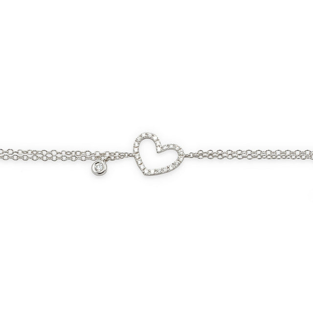 Bracciale Cuore con Diamanti-Bracciali-CRIVELLI-Gioielleria Granarelli