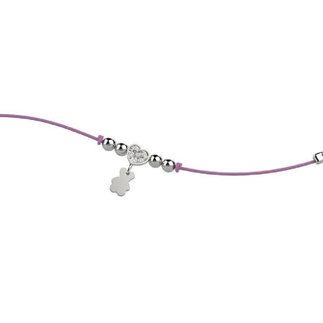 Bracciale Cuore e Brillantini Lilla-Bracciali-NANAN- [SKU] -Gioielleria Granarelli