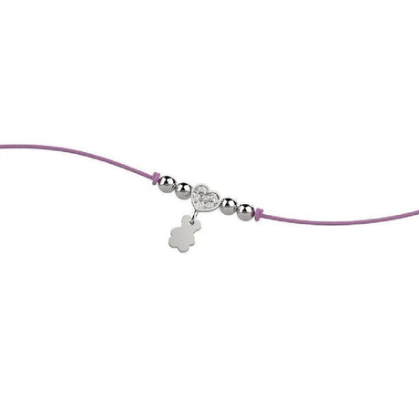 Bracciale Cuore e Brillantini Lilla-Bracciali-NANAN- [SKU] -Gioielleria Granarelli