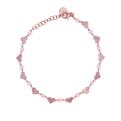 Bracciale Cuori e Pietre Rosa-Bracciali-RUE DES MILLE-Gioielleria Granarelli