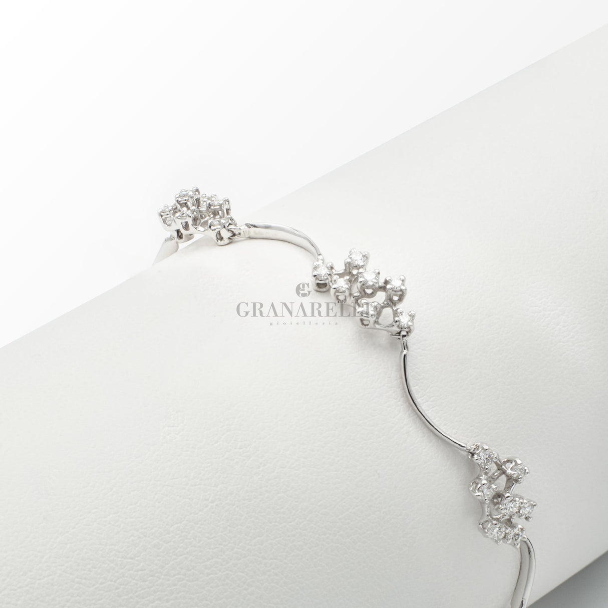 Bracciale Diamanti in Oro Bianco-Bracciali-RECARLO-Gioielleria Granarelli