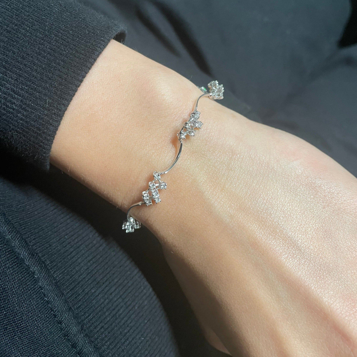 Recarlo Tennis Diamanti Donna Bracciale Tennis Recarlo Face Round