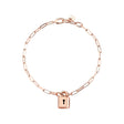 Bracciale Lucchetto Argento Oro Rosa-Bracciali-DODO- [SKU] -Gioielleria Granarelli