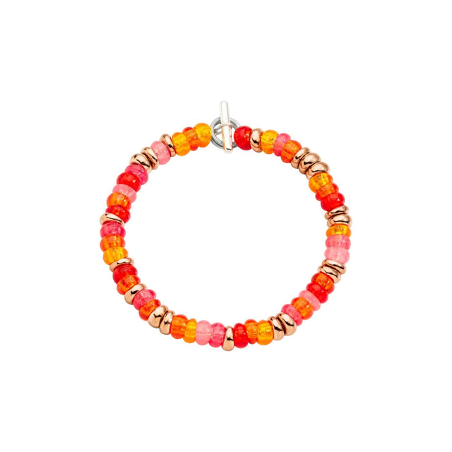 Bracciale Rondelle Argento Dorato e Plastica-Bracciali-DODO- [SKU] -Gioielleria Granarelli