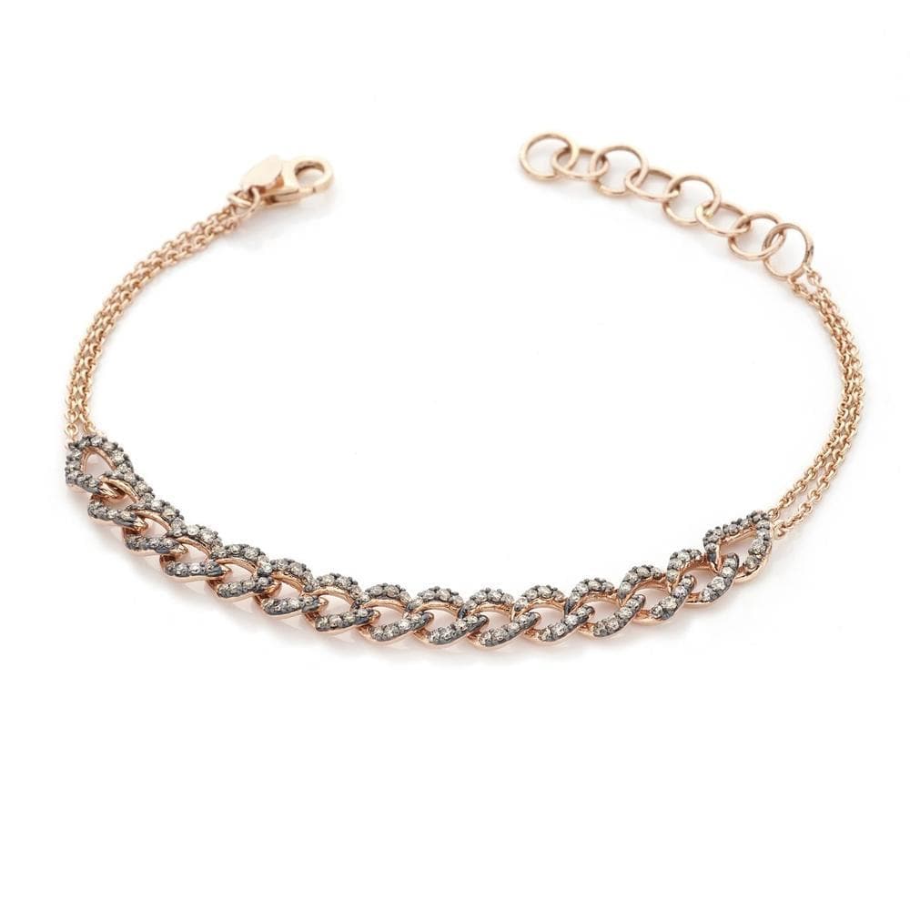 Bracciale Groumette con Diamanti Brown-Bracciali-BUONOCORE- [SKU] -Gioielleria Granarelli