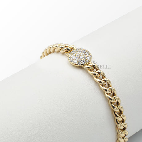 Bracciale Groumette in Oro Giallo con Diamanti-CRIVELLI-000-4635NS-Gioielleria Granarelli