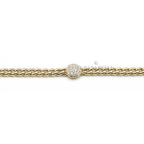 Bracciale Groumette in Oro Giallo con Diamanti-CRIVELLI-000-4635NS-Gioielleria Granarelli