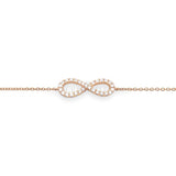 Bracciale Infinito in Oro Rosa con Diamanti-Bracciali-CRIVELLI- [SKU] -Gioielleria Granarelli