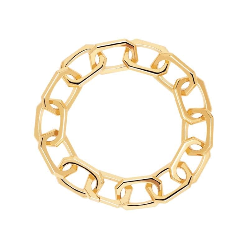 Bracciale Large Signature Link Gold-Bracciali-PDPAOLA- [SKU] -Gioielleria Granarelli