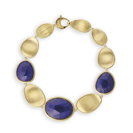 Bracciale Lunaria In Oro Giallo e Lapis Lazzuli-Bracciali-BICEGO-Gioielleria Granarelli