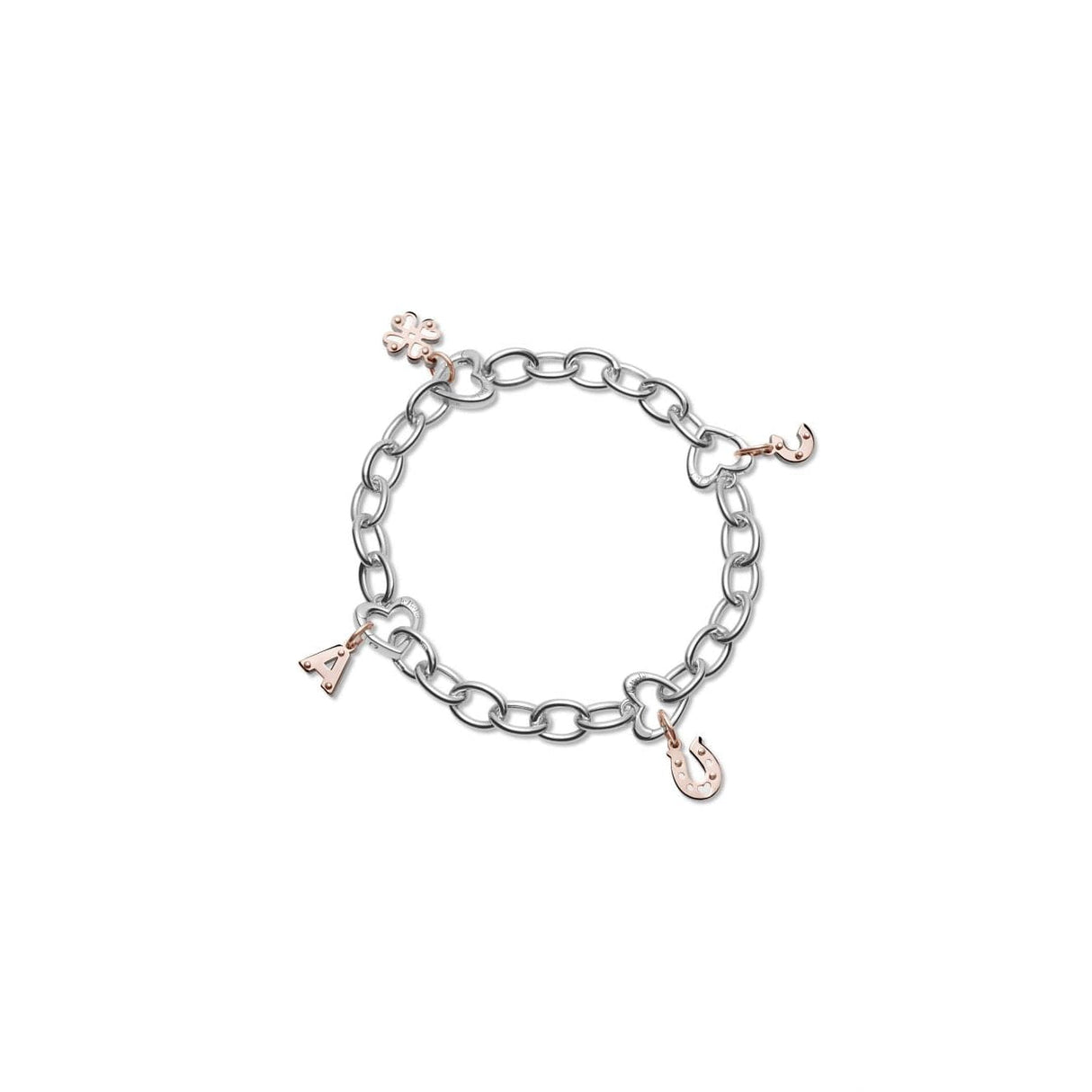 Bracciale Moschettoni Cuori Argento-Bracciali-LE BEBE'- [SKU] -Gioielleria Granarelli