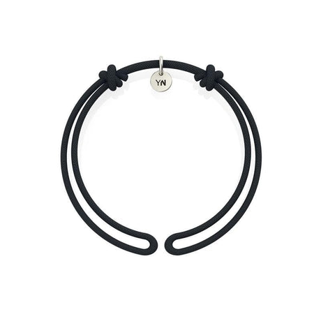 Bracciale One in nylon nero-Bracciali-WHYNOW- [SKU] -Gioielleria Granarelli