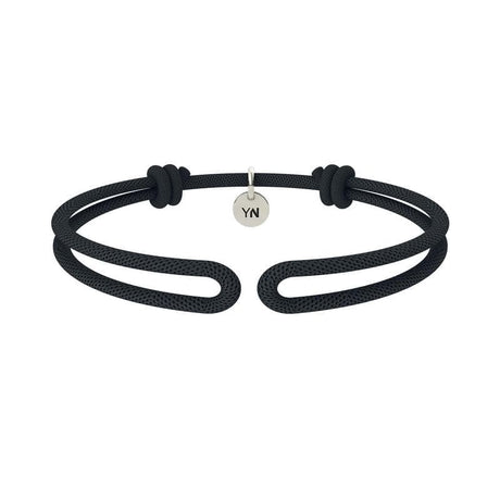 Bracciale One in nylon nero-Bracciali-WHYNOW- [SKU] -Gioielleria Granarelli