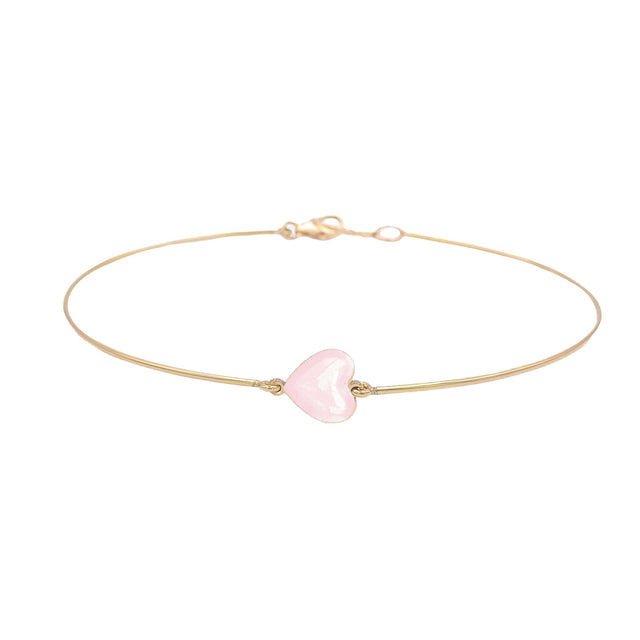 Bracciale Rigido Cuore Rosa-Bracciali-GioGio- [SKU] -Gioielleria Granarelli