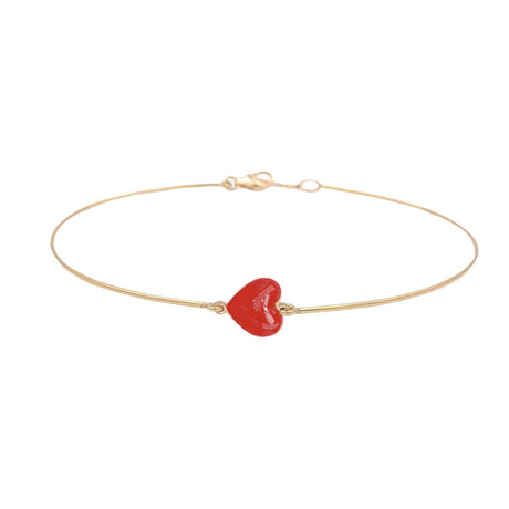 Bracciale Rigido Cuore rosso-Bracciali-GioGio- [SKU] -Gioielleria Granarelli