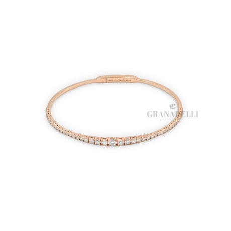 Bracciale Rigido Diamanti In Oro Rosa-Bracciali-BUONOCORE-Gioielleria Granarelli