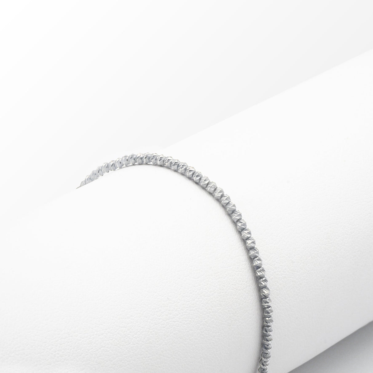 Bracciale Sfere Sfaccettate Oro Bianco-Bracciali-GRANARELLI-Gioielleria Granarelli