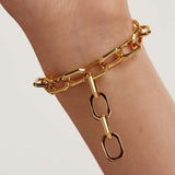 Bracciale Small Signature Link Gold-Bracciali-PDPAOLA- [SKU] -Gioielleria Granarelli