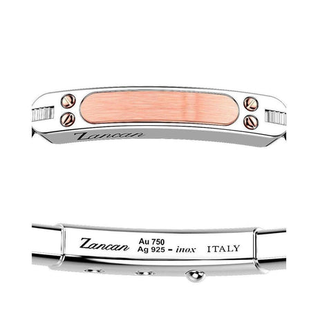 Bracciale argento e oro rosa-Bracciali-ZANCAN- [SKU] -Gioielleria Granarelli