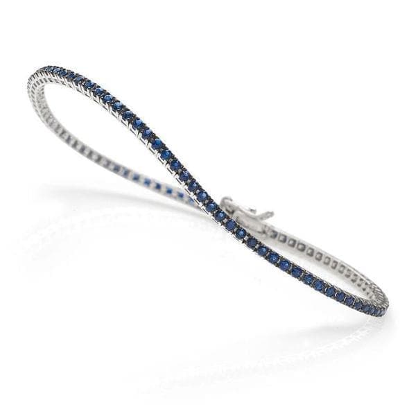 Bracciale Tennis Crieri Zaffiri Blu BTETFK200SSP200-Bracciali-CRIERI- [SKU] -Gioielleria Granarelli