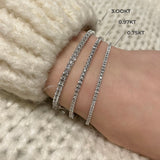 Bracciale Tennis Oro Bianco Diamanti 0.75kt-Bracciali-GRANARELLI-Gioielleria Granarelli