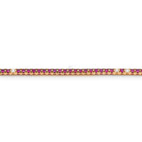 Bracciale Tennis Rubino e spot Cinque Diamanti Oro Rosa-Bracciali-CRIVELLI-Gioielleria Granarelli