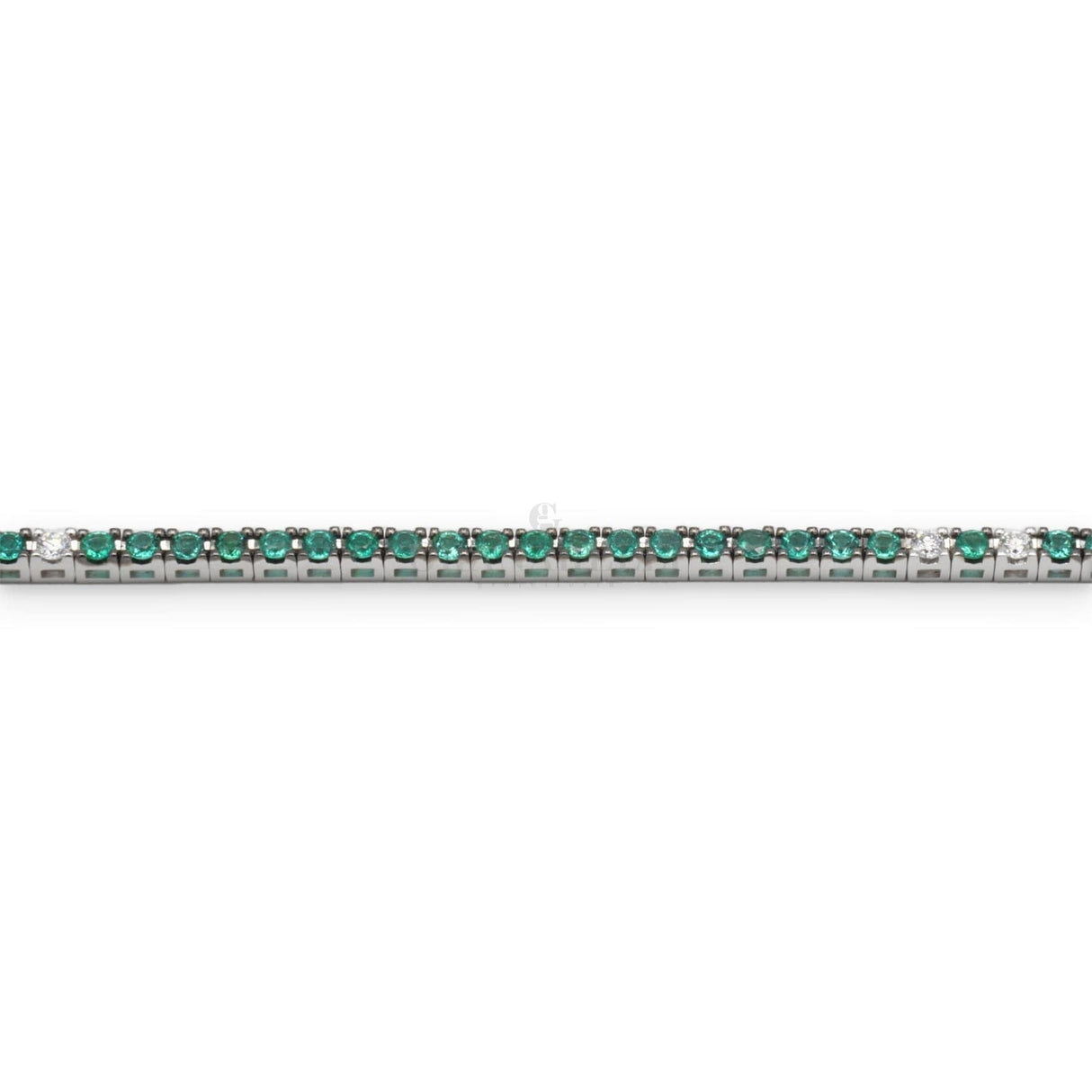 Bracciale Tennis Smeraldi e spot Cinque Diamanti-Bracciali-CRIVELLI- [SKU] -Gioielleria Granarelli