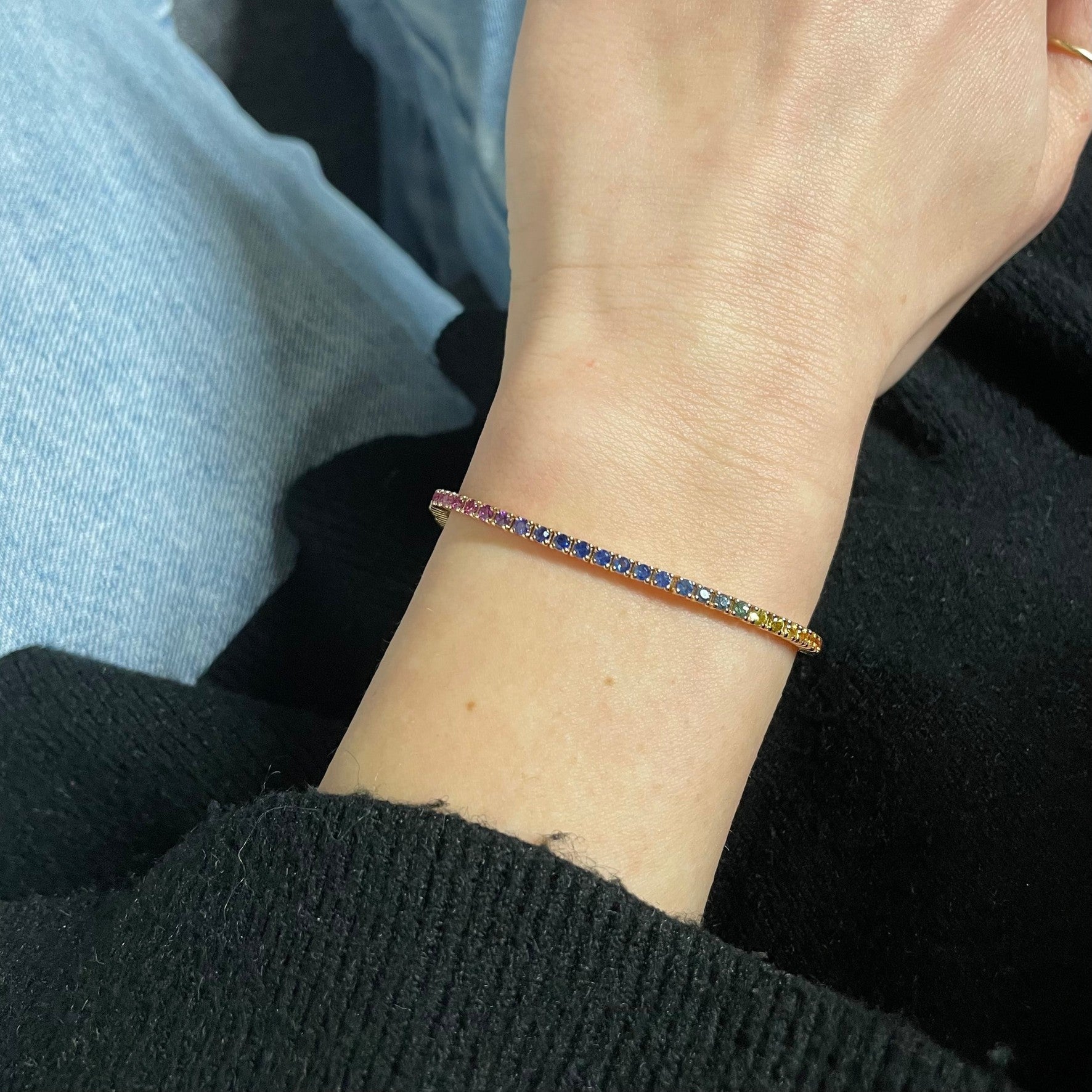 Multicolor tennis bracelet