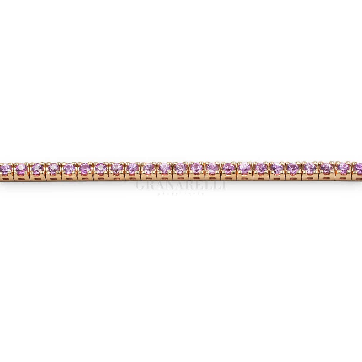 Bracciale Tennis Zaffiri Rosa in Oro Rosa-Bracciali-CRIVELLI-2.90kt-Gioielleria Granarelli