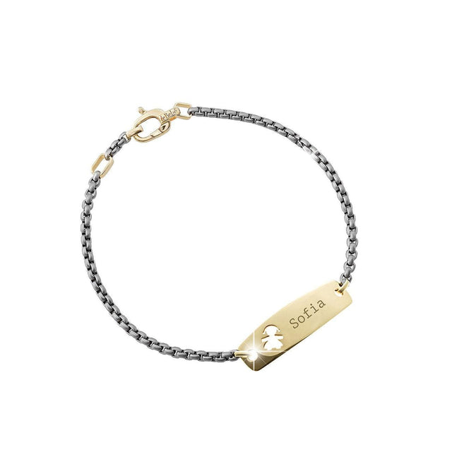 Bracciale Titanio Piastra Bimba Traforata-Bracciali-LE BEBE'- [SKU] -Gioielleria Granarelli