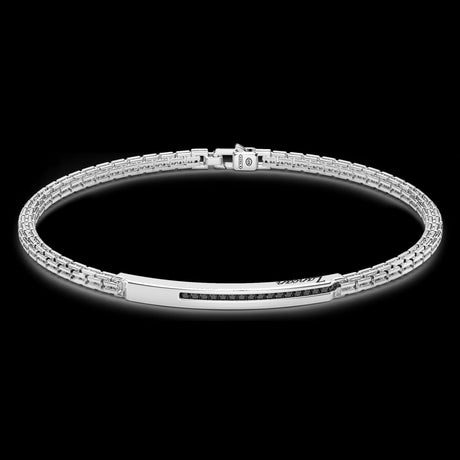 Bracciale Zancan in argento con pietre nere ESB083-Bracciali-ZANCAN-Gioielleria Granarelli