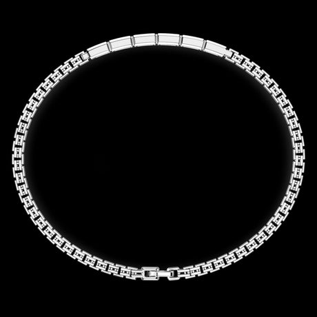 Bracciale Zancan in argento con targa e pietre bianche ESB156-Bracciali-ZANCAN-20-Gioielleria Granarelli