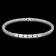 Bracciale Zancan in argento con targa e pietre nere ESB155-Bracciali-ZANCAN-20-Gioielleria Granarelli