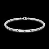 Bracciale Zancan in argento con targa e pietre nere EXB728-Bracciali-ZANCAN-20-Gioielleria Granarelli