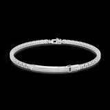 Bracciale Zancan in argento con targa e pietre nere EXB817-Bracciali-ZANCAN-20-Gioielleria Granarelli