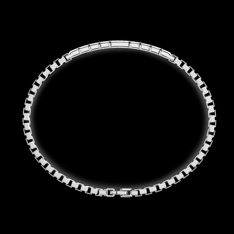 Bracciale Zancan in argento con targa e pietre nere EXB819-Bracciali-ZANCAN-20-Gioielleria Granarelli