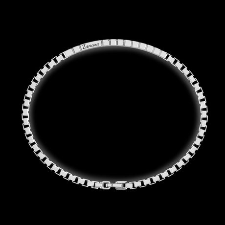 Bracciale Zancan in argento con targa e pietre nere EXB821-Bracciali-ZANCAN-20-Gioielleria Granarelli