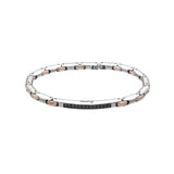 Bracciale acciaio e spinelli neri-Bracciali-ZANCAN- [SKU] -Gioielleria Granarelli