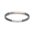 Bracciale con targa in argento e oro rosa-Bracciali-ZANCAN- [SKU] -Gioielleria Granarelli