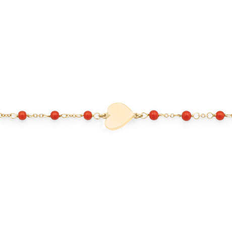 Bracciali Bracciale corallo con cuore GioGio