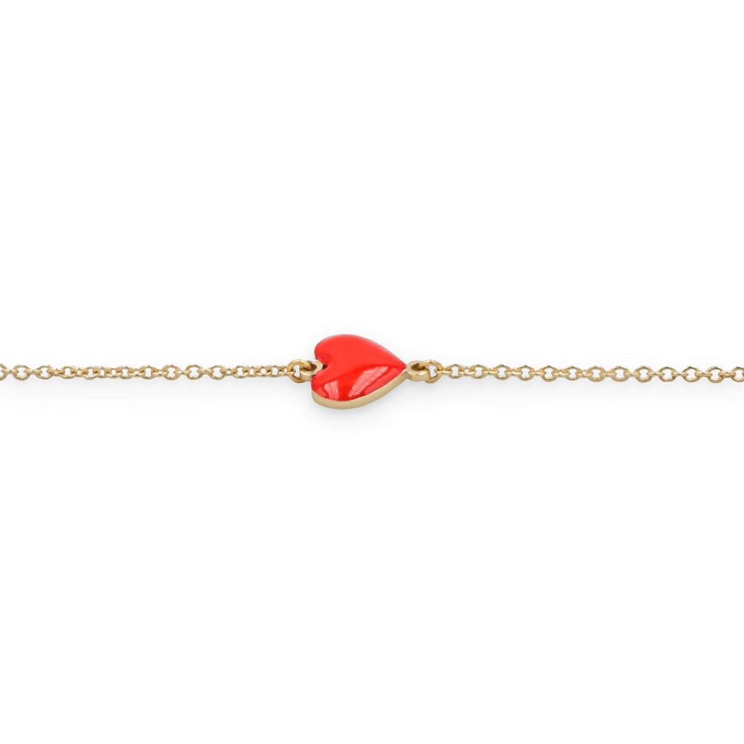 Bracciale cuore rosso-Bracciali-GioGio- [SKU] -Gioielleria Granarelli