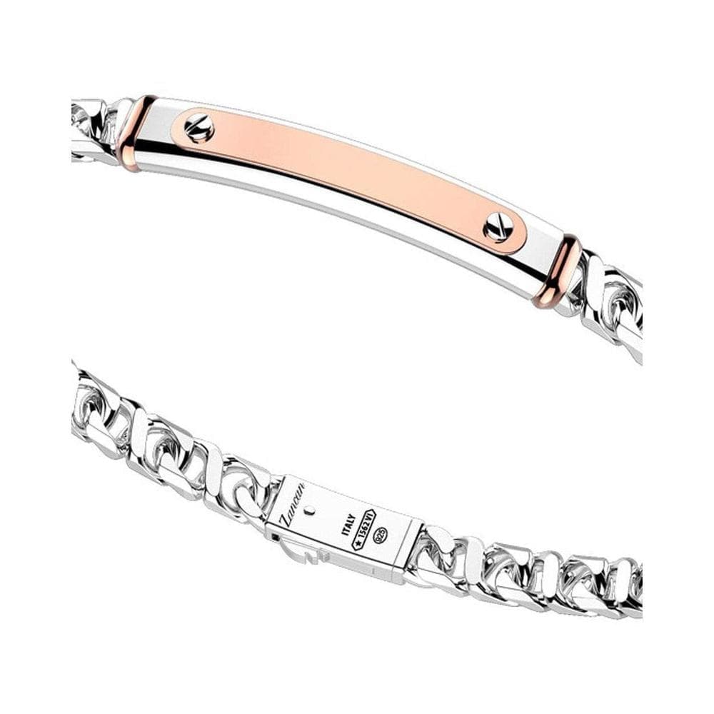 Bracciale groumette con targa-Bracciali-ZANCAN- [SKU] -Gioielleria Granarelli