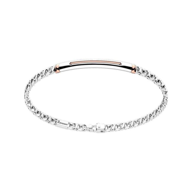 Bracciale groumette con targa-Bracciali-ZANCAN- [SKU] -Gioielleria Granarelli