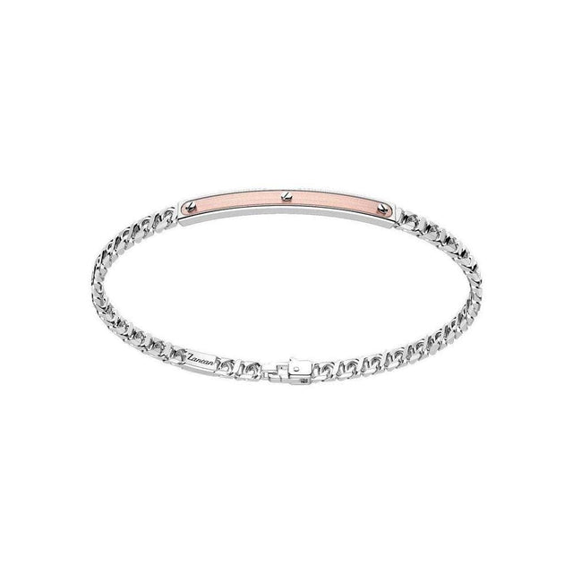 Bracciale groumette con targa-Bracciali-ZANCAN- [SKU] -Gioielleria Granarelli