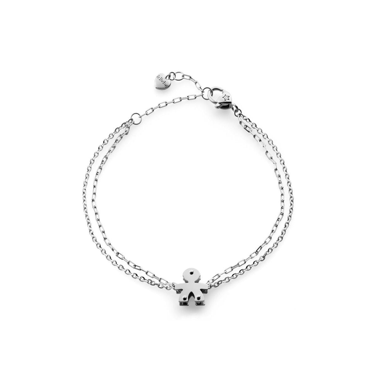 Bracciale i Classici Bimbo Oro Bianco e Diamante-Bracciali-LE BEBE'-Gioielleria Granarelli