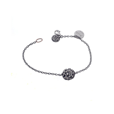 Bracciale in Argento con Lenticchia Tonda grande con anello 9 ct-Bracciali-MARIA E LUISA JEWELS- [SKU] -Gioielleria Granarelli