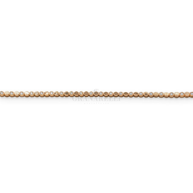 Bracciale piastre con diamanti in Oro Rosa-Bracciali-CRIVELLI-Gioielleria Granarelli