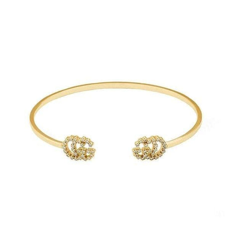 Bracciale rigido con GG Running e diamanti-Bracciali-GUCCI- [SKU] -Gioielleria Granarelli